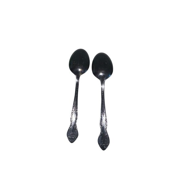 Vintage Stainless Charleston Classic Tablespoons Lot Of 2 Washington Forge Korea - Picture 4 of 6